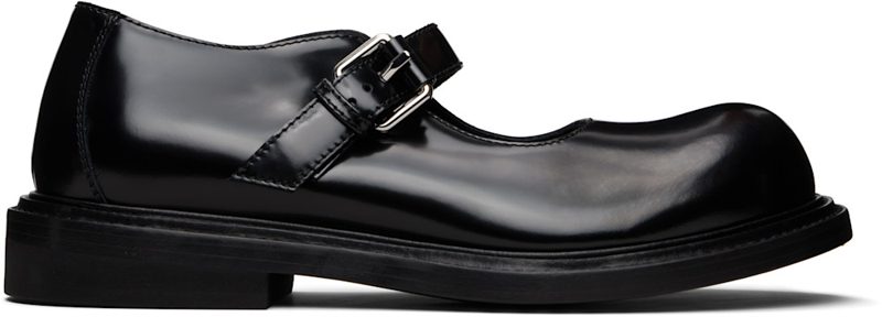 Moschino Black Mary Jane Oliver Loafers 261720M231004