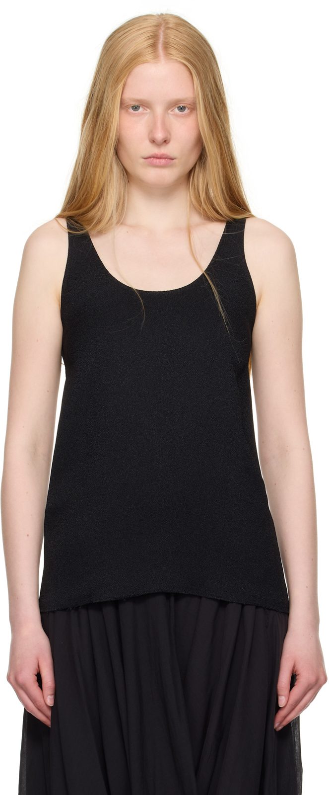 TOTEME Black Sable Tank Top 252771F111001