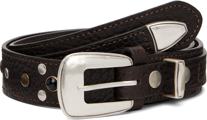 Brown Western Studs 30 Belt 261646M131002