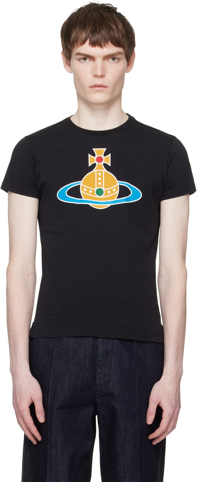Black Oversized Orb Peru T-shirt 261314M213023