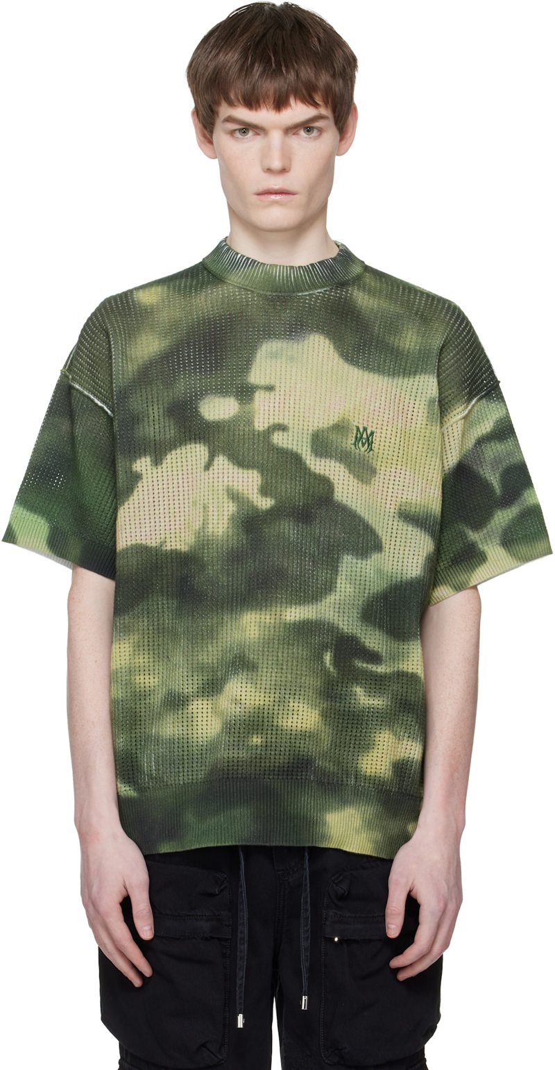 Green Camo Oversized T-shirt 261886M213001