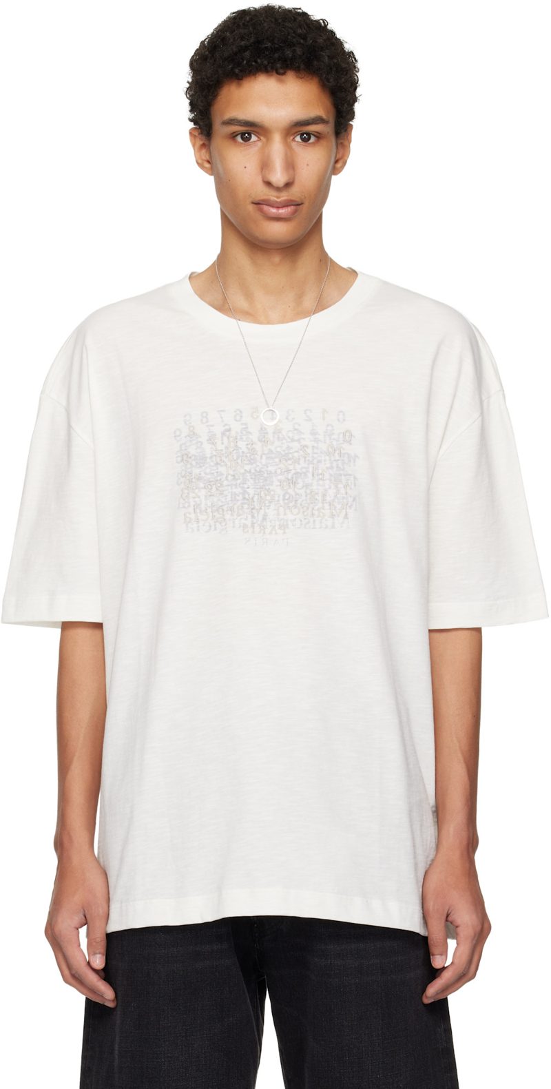 오프화이트 Embroidered Logo T-shirt 261168M213000