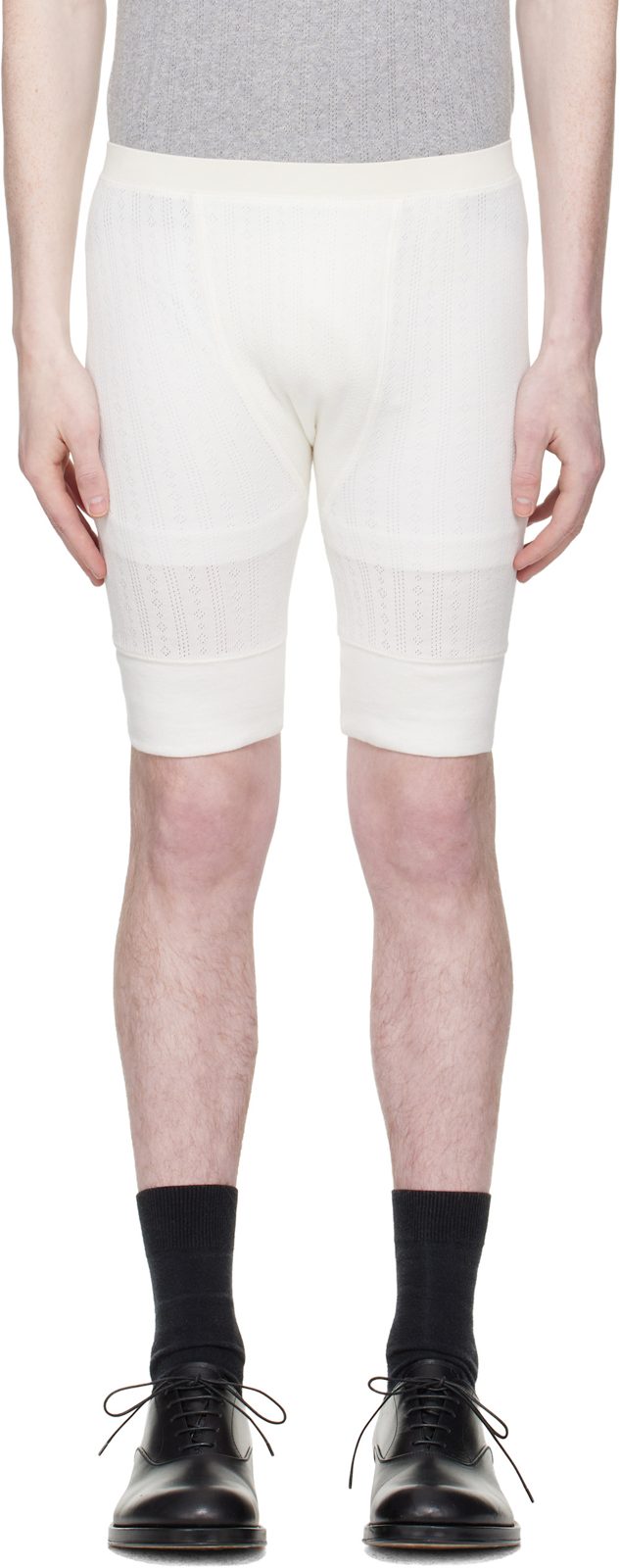 오프화이트 Pointelle Shorts 261358M193016