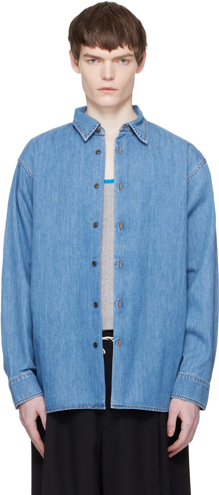 Blue Denim Shirt 261358M192002