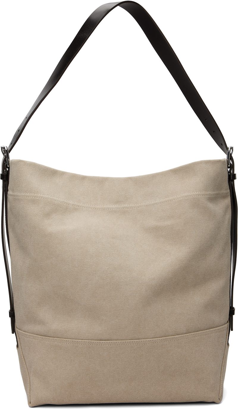 Beige Belted Tote 261646F049004
