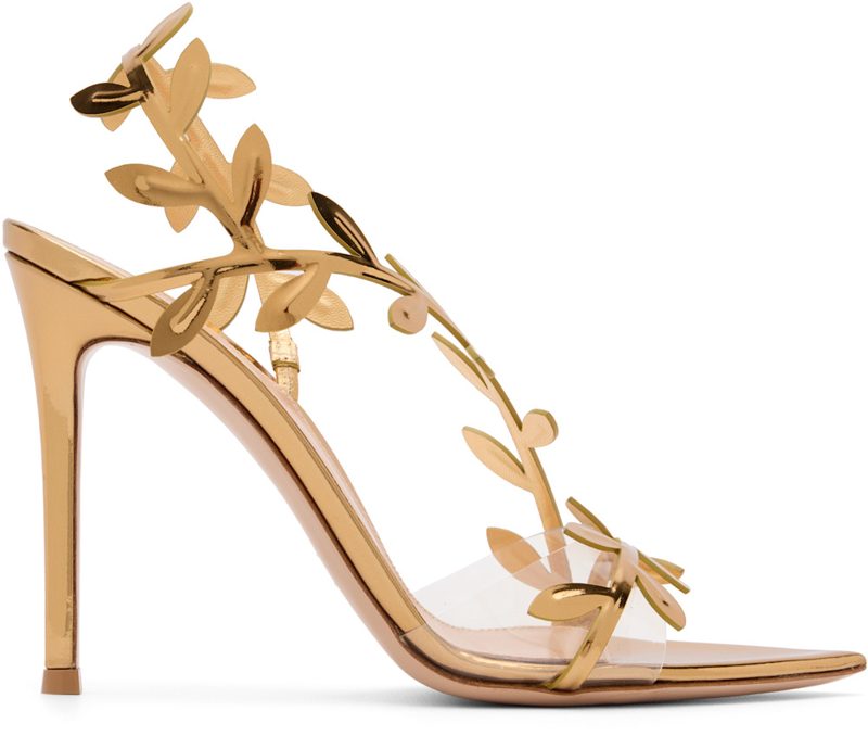 Gold Flavia Heeled Sandals 261090F125014