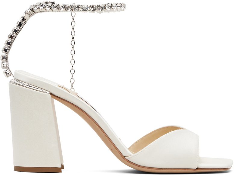 White Saeda 85 Heeled Sandals 261528F125007
