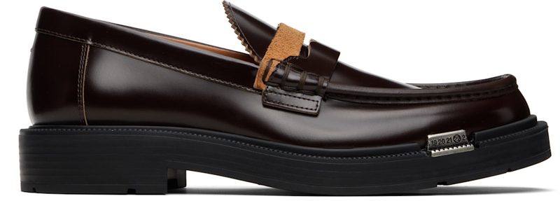 Brown Decortique Loafers 261168M231002