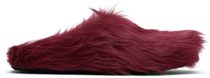 Marni Red Fussbett Sabot Slip-on Loafers 261379M231006