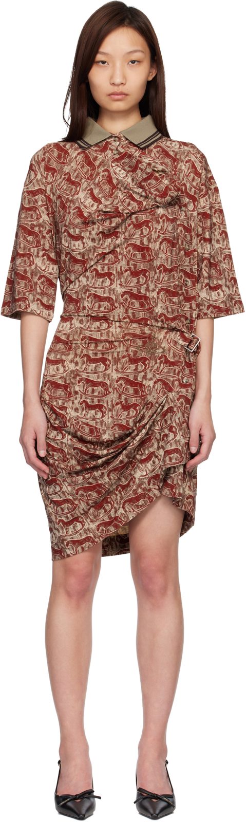 Red Ming Polo Minidress 261314F052011