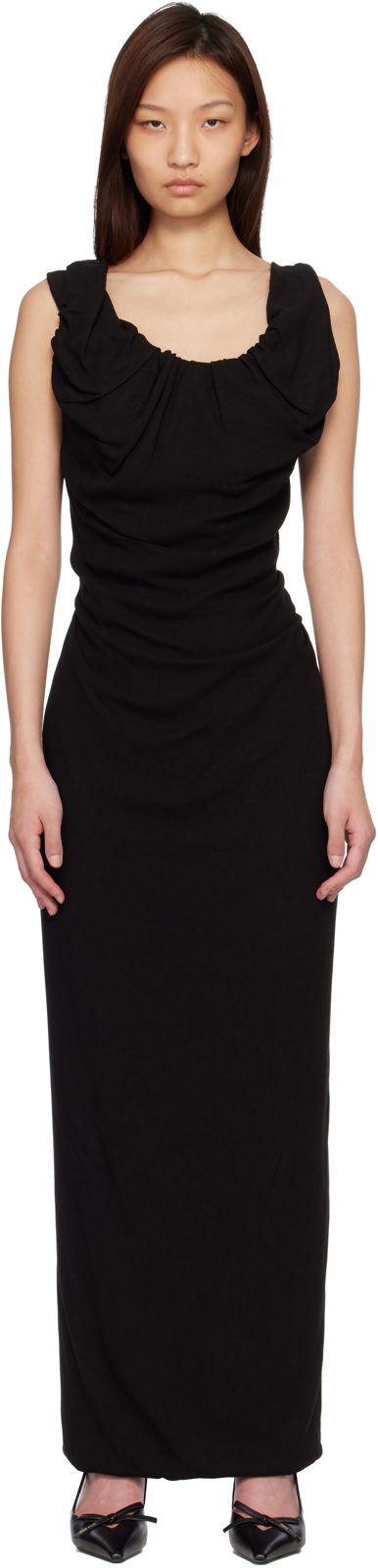 Black Long Ginnie Amber Maxi Dress 261314F055006