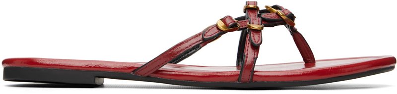 Red The Leather Kiki Sandals 261190F124003