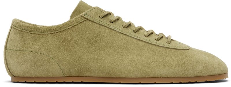 Khaki Suede Sneakers 261358M237009