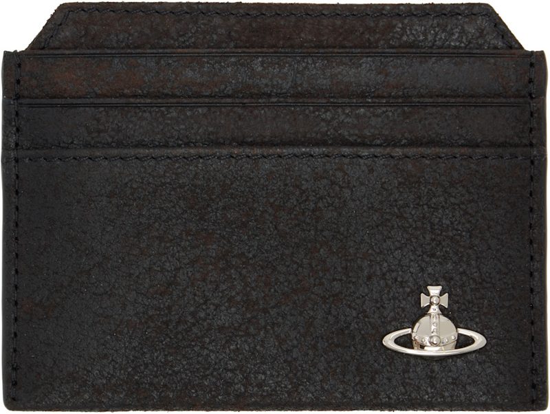 Brown Slim Card Holder 261314M163029