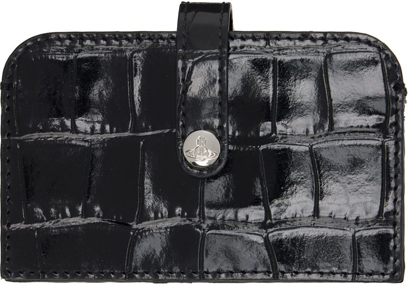 Black Accordion Card Holder 261314M163056