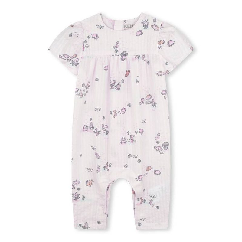 Girls Graphic-Print Short Sleeve Romper