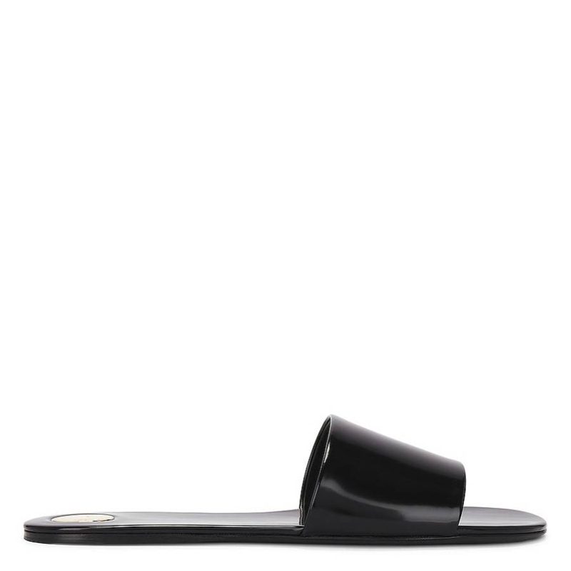 Glazed Leather Carlyle Slides