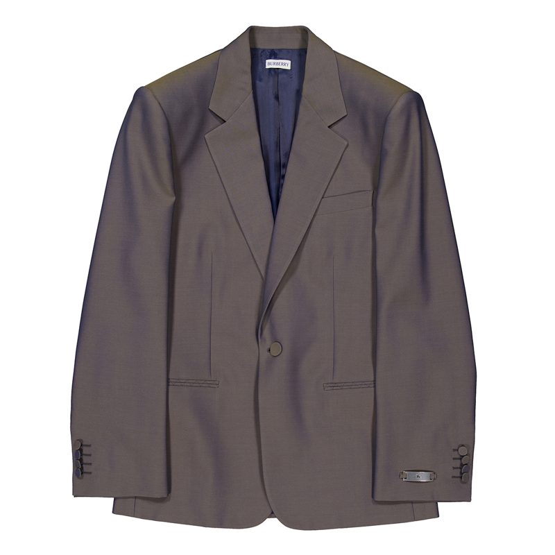 Iridescent-Effect Wool Blazer
