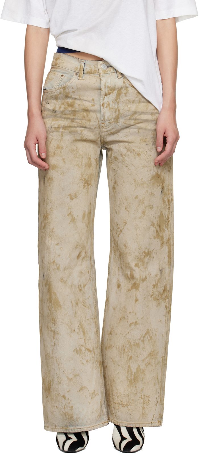 Beige 2021F Regular Fit Jeans 261129F069017