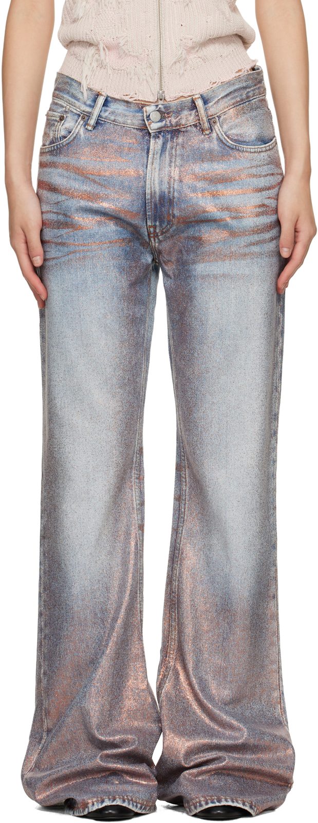 Blue Fitted 2025F Jeans 261129F069051