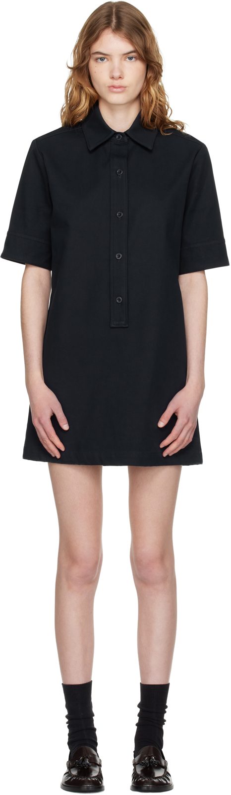 Navy Poly Mini Dress 261252F052000