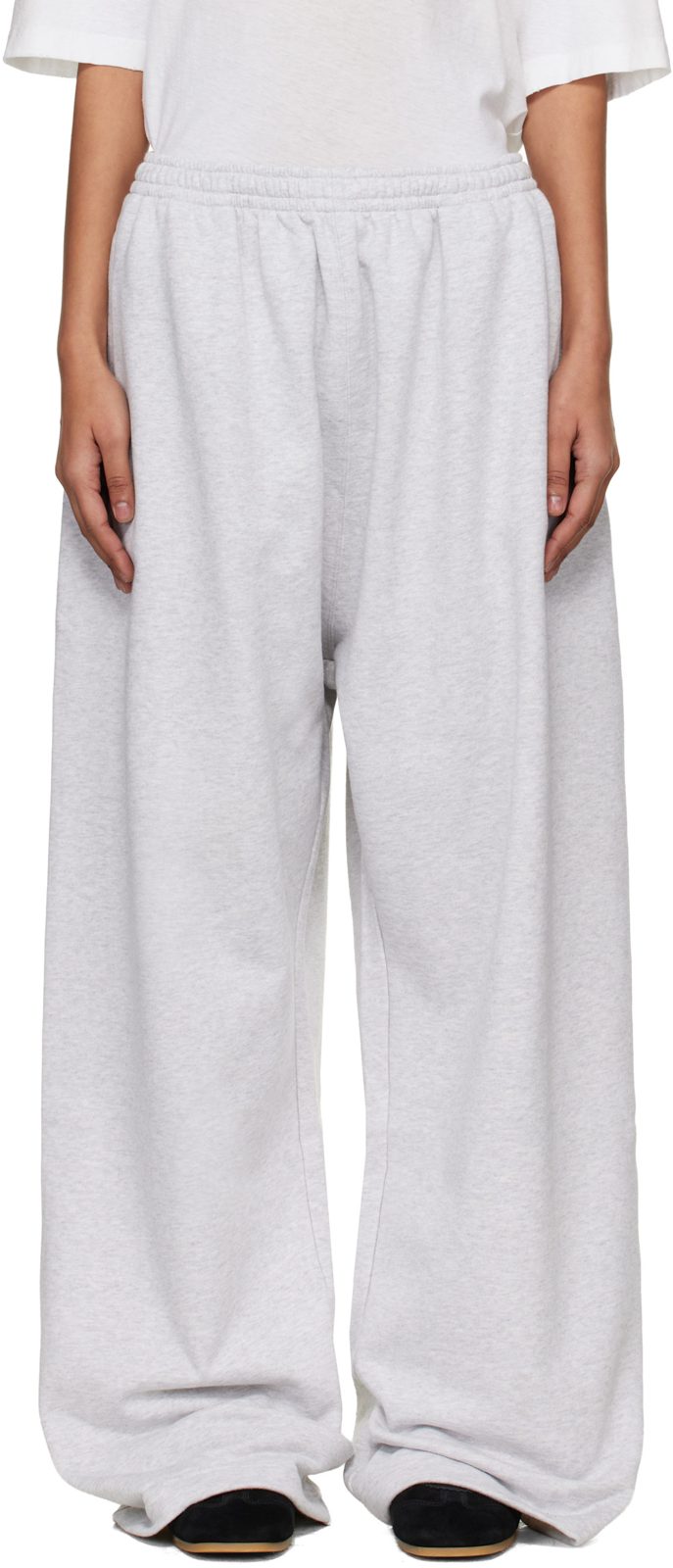 Gray Fleece Logo Sweatpants 261129F086000