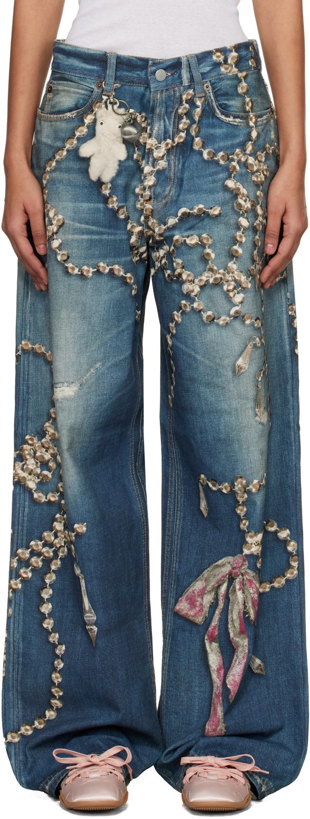Blue Trompe-LOeil 1981 Jeans 261129F069022