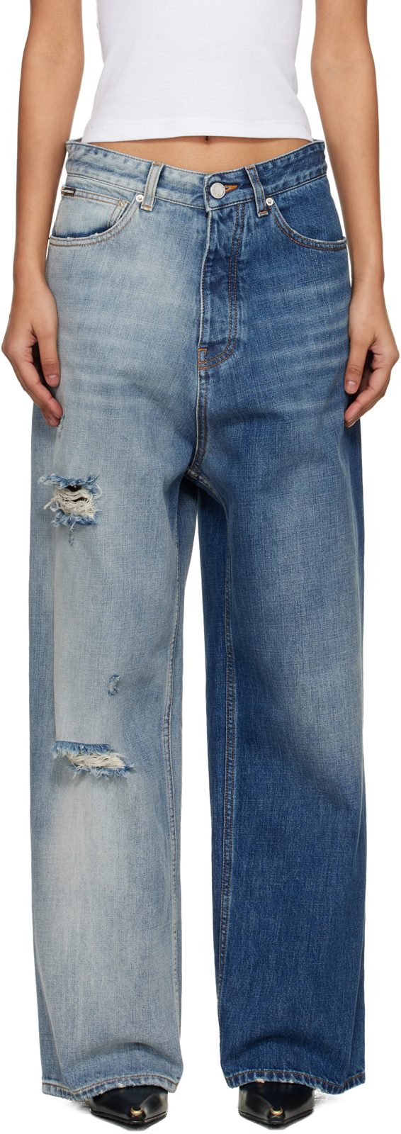 Blue Degrade Effect Jeans 261669F069005