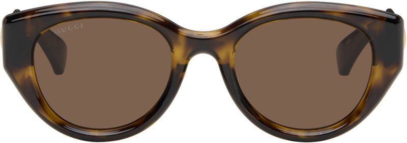 Brown Low Nose Bridge Fit Sunglasses 261451F005002