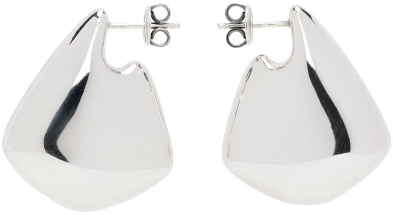 Silver Small Fin Earrings 241798F022023