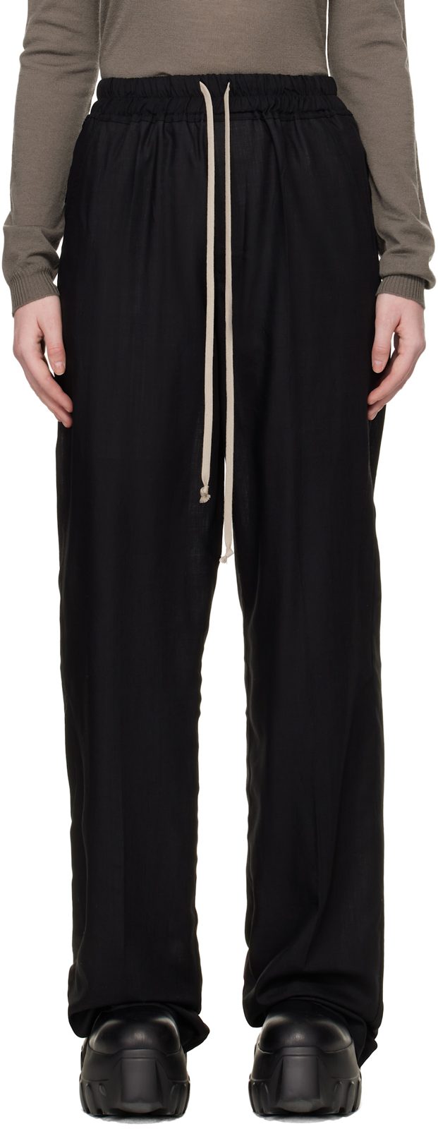 Black Temple Dietrich Drawstring Lounge Pants 261232F087019