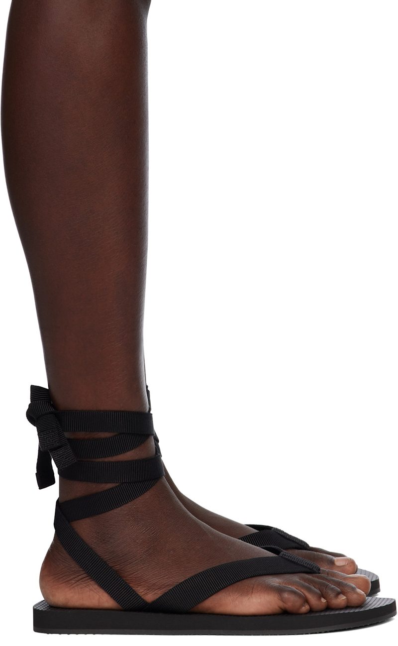 The Row Black Dune Knot Sandals 251359F124011