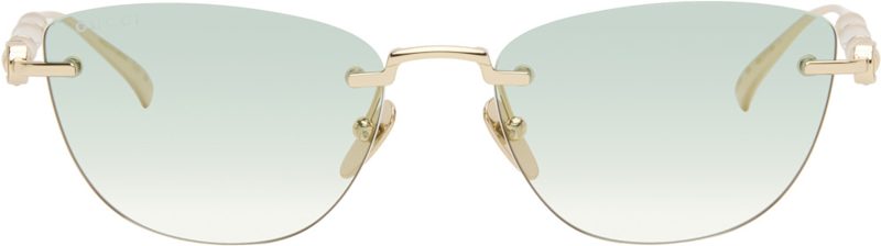 Gold Cat-Eye Sunglasses 262451F005015