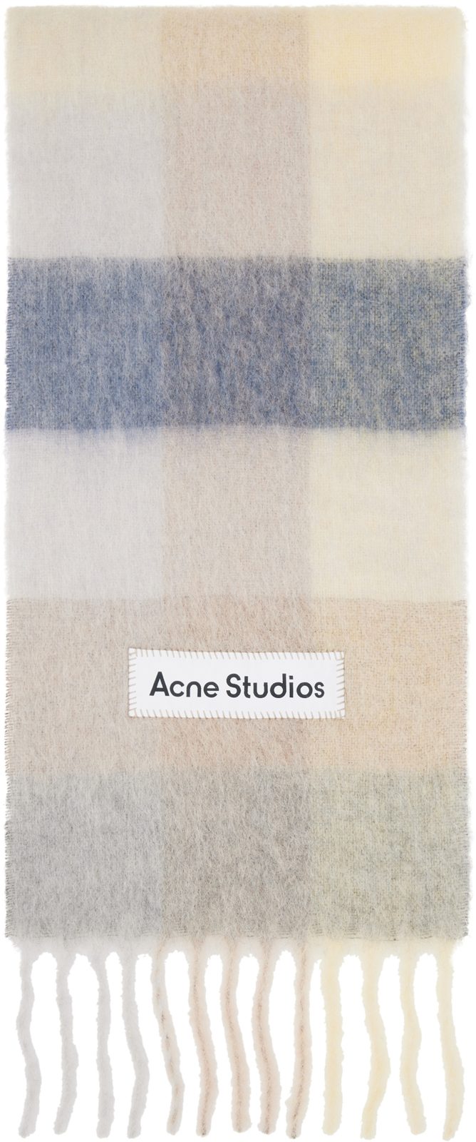 오프화이트 Mohair Checked Scarf 261129M150052