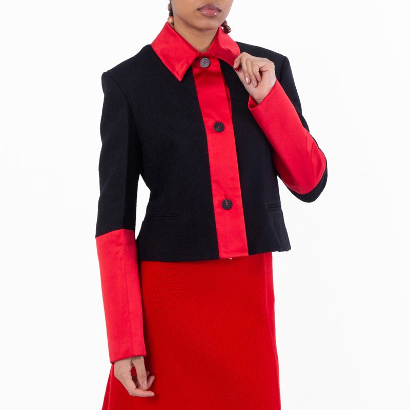 Colorblock Cropped Jacket