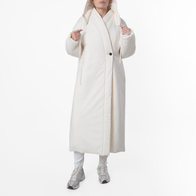 Belted Padded Wrap Coat