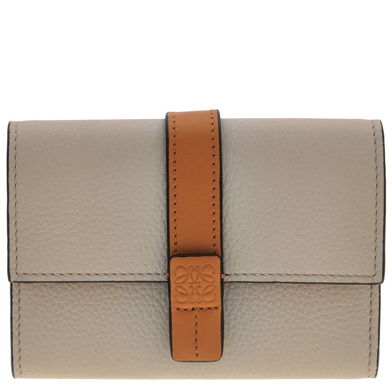 Grained Calfskin Small Vertical Wallet