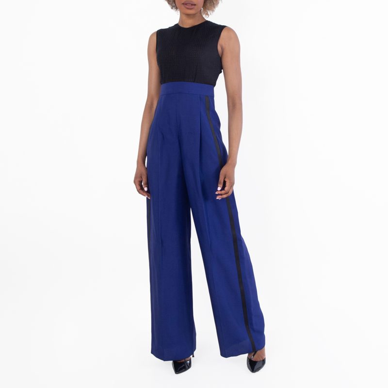 Shantung Sleeveless Jumpsuit