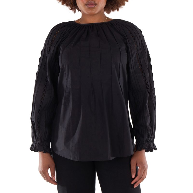 See By Chloe Poplin Embellished Sleeve Top