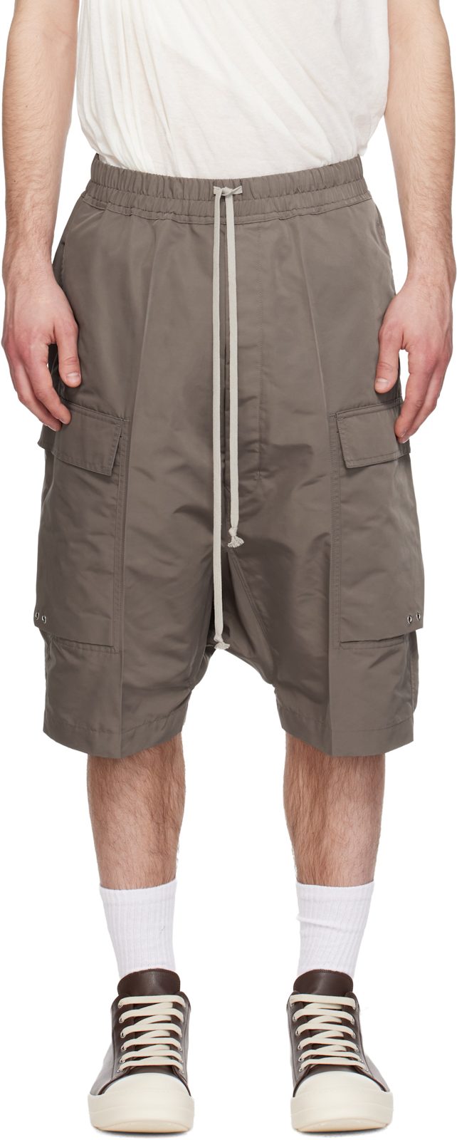 Gray Temple Pods Cargo Shorts 261232M193036