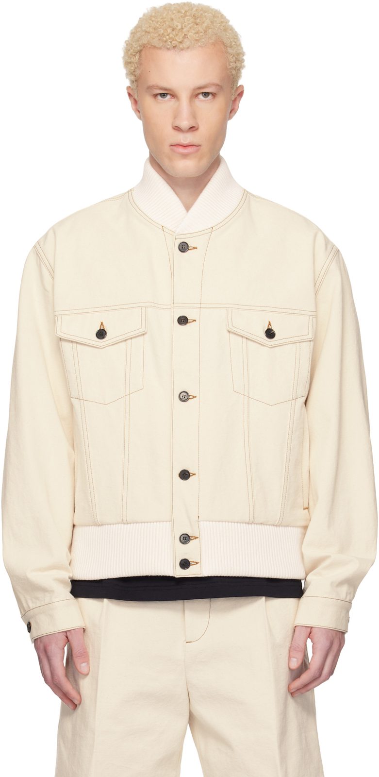 오프화이트 Teddy Jacket 261254M177001