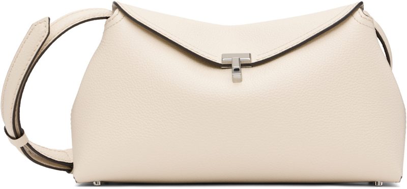 TOTEME [오프화이트] T-Lock Grained-Leather Clutch 261771F044013