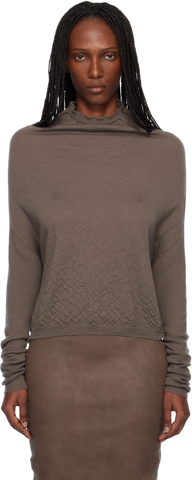 Gray Temple LS Crater Sweater 261232F096019