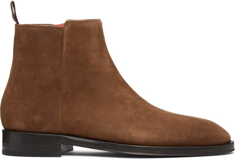 Paul Smith Brown Suede Bronson Boots 261260M228000