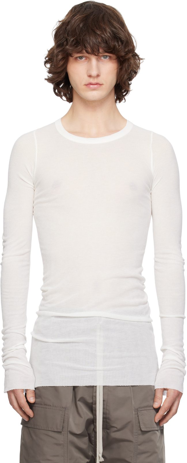 오프화이트 Temple Rib LS T-shirt 261232M213034