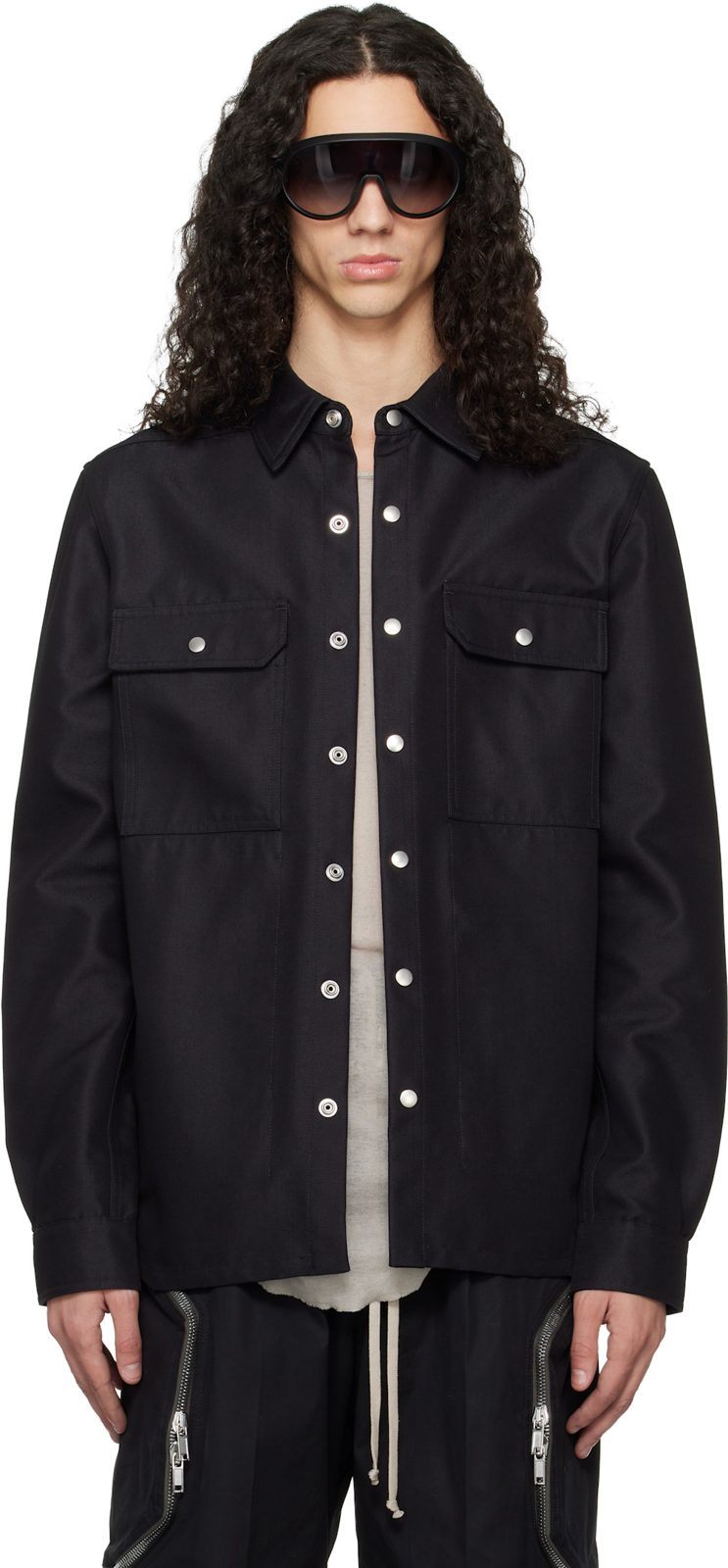 Black Temple Outer Shirt 261232M192037