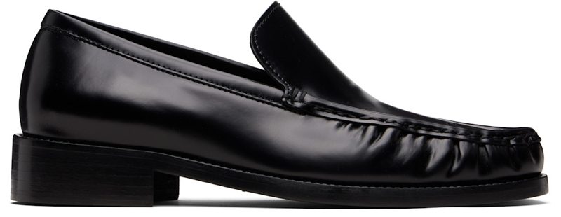 Black Leather Loafers 261129M231006