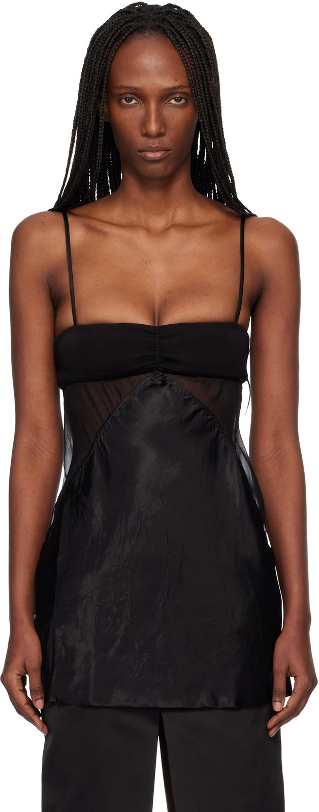 Black Temple Combo Slip Top 261232F111027