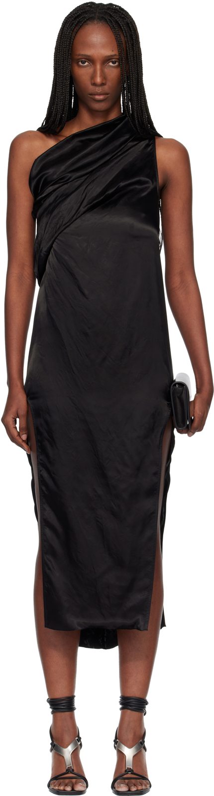 Black Temple Athena Arrowhead Midi Dress 261232F054011