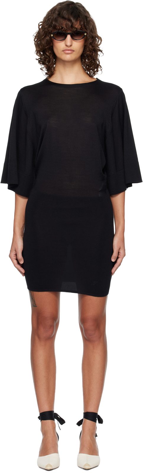 Black La Robe Maille Mananco Minidress 261553F052006